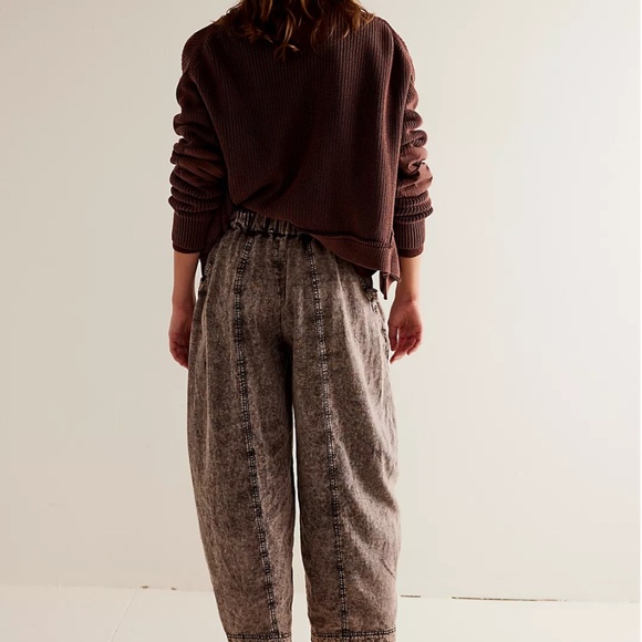 *SOLD* Free People High Road Washed Pull-On Barrel Pants - Picture 3 of 6